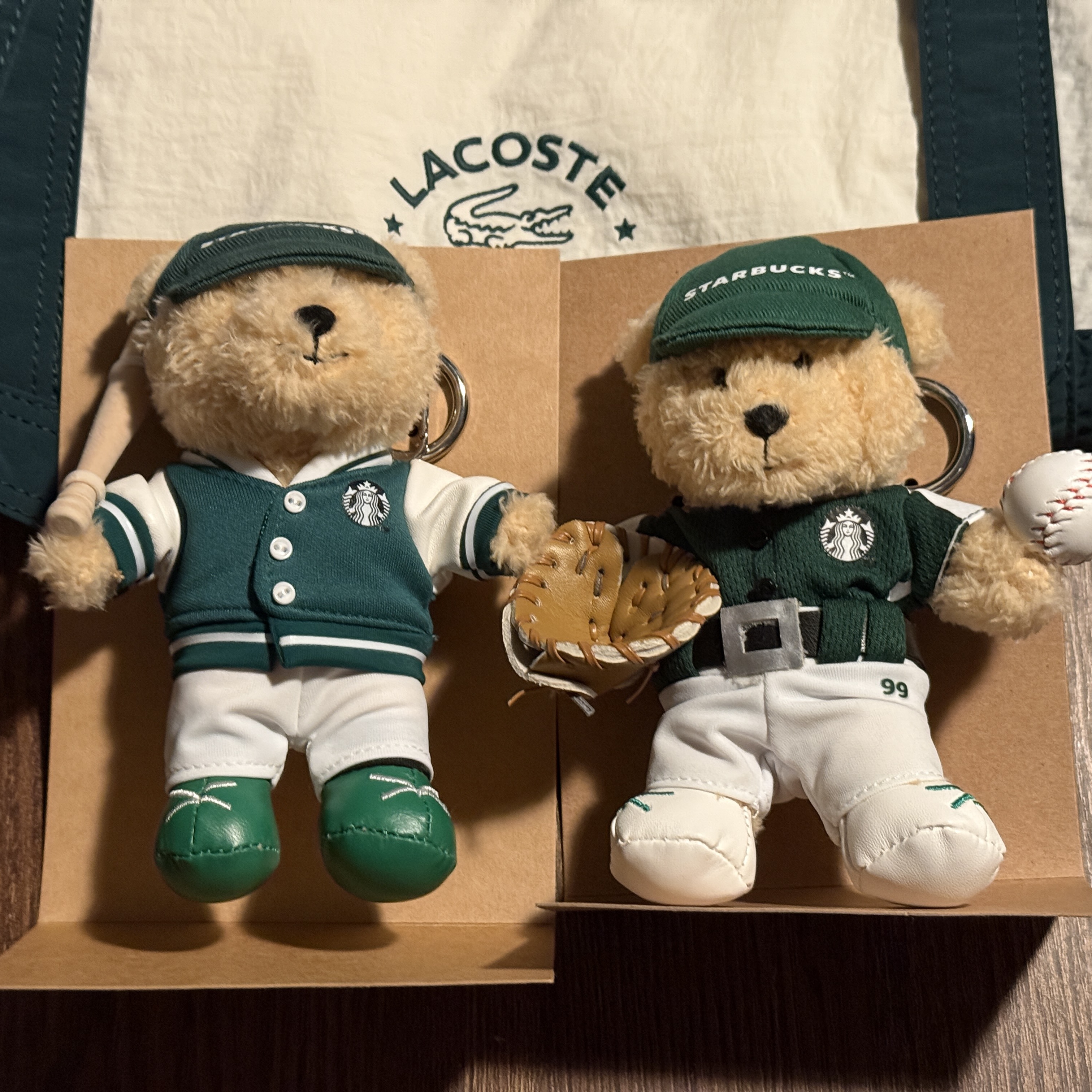 Starbucks Baseball Bearista Keychain, Starbucks Baseball Bearista Keychain Batter 착용 스타일 - 4
