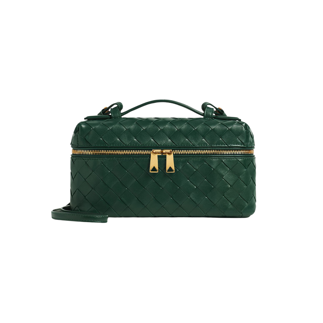 789109V3IV13049 Bottega Veneta Bang Bang Vanity Case Emerald Green