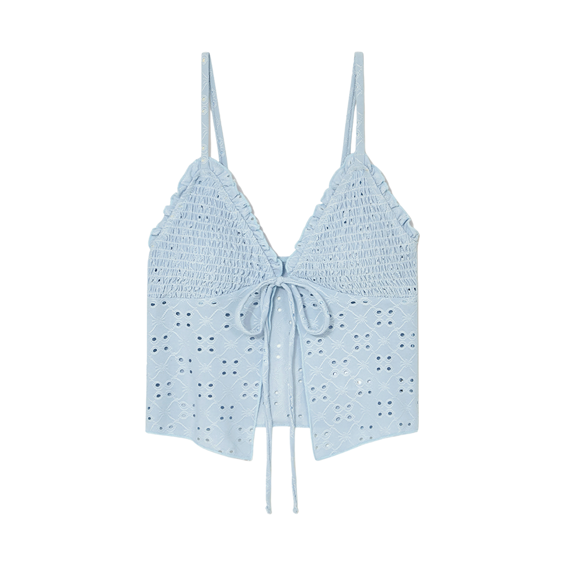 - (W) Glowny Tankini Swim Top Baby Blue