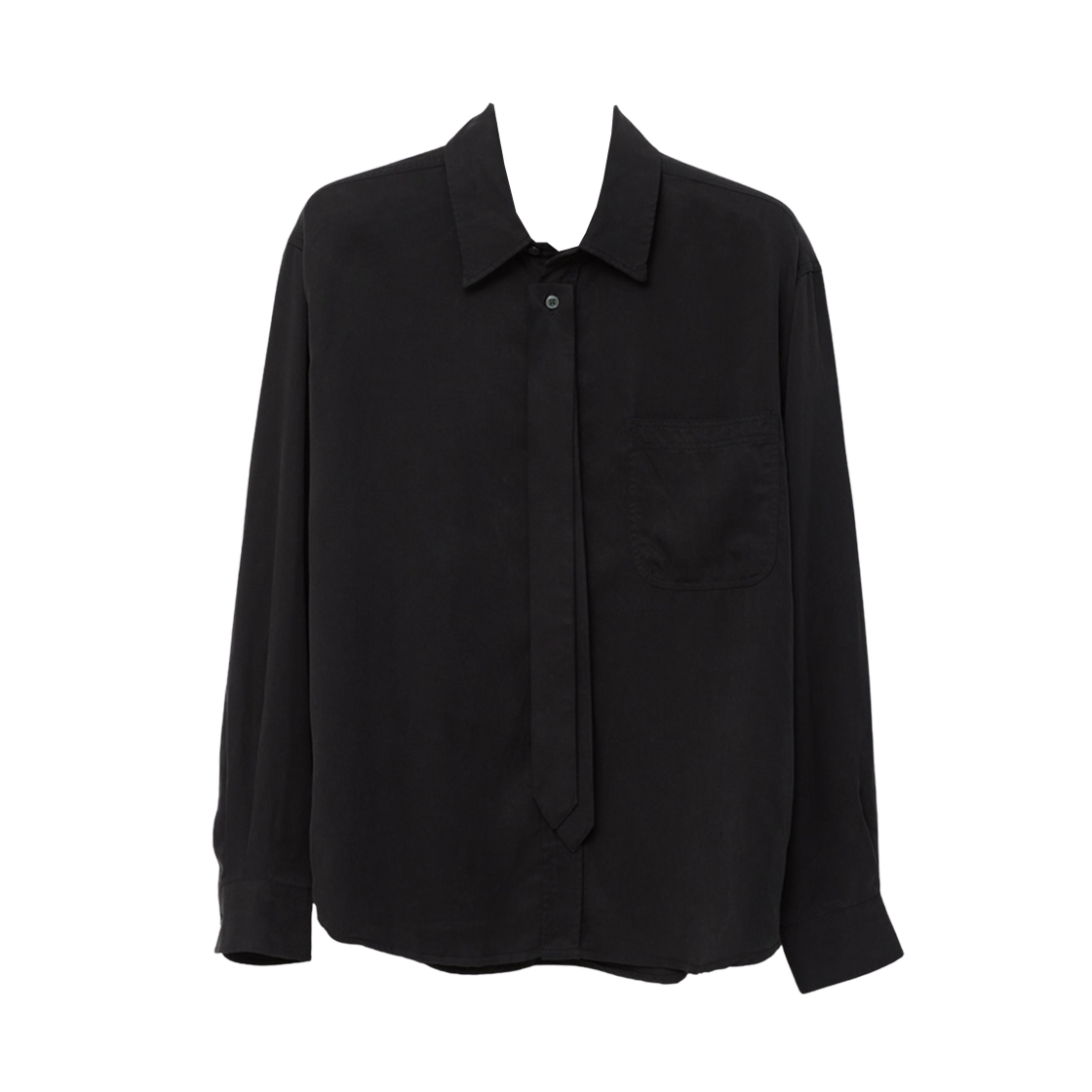 해칭룸 타이 셔츠 페이디드 블랙(Hatchingroom Tie Shirt Faded Black)