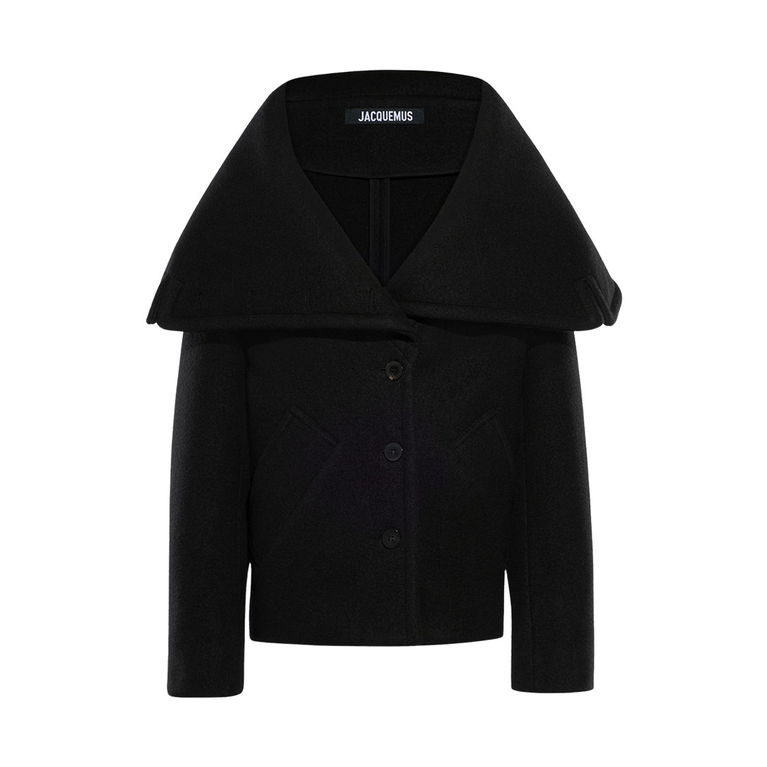 (W) 자크뮈스 라 카사 카루소 피코트 블랙((W) Jacquemus La Casa Caruso Peacoat Black)