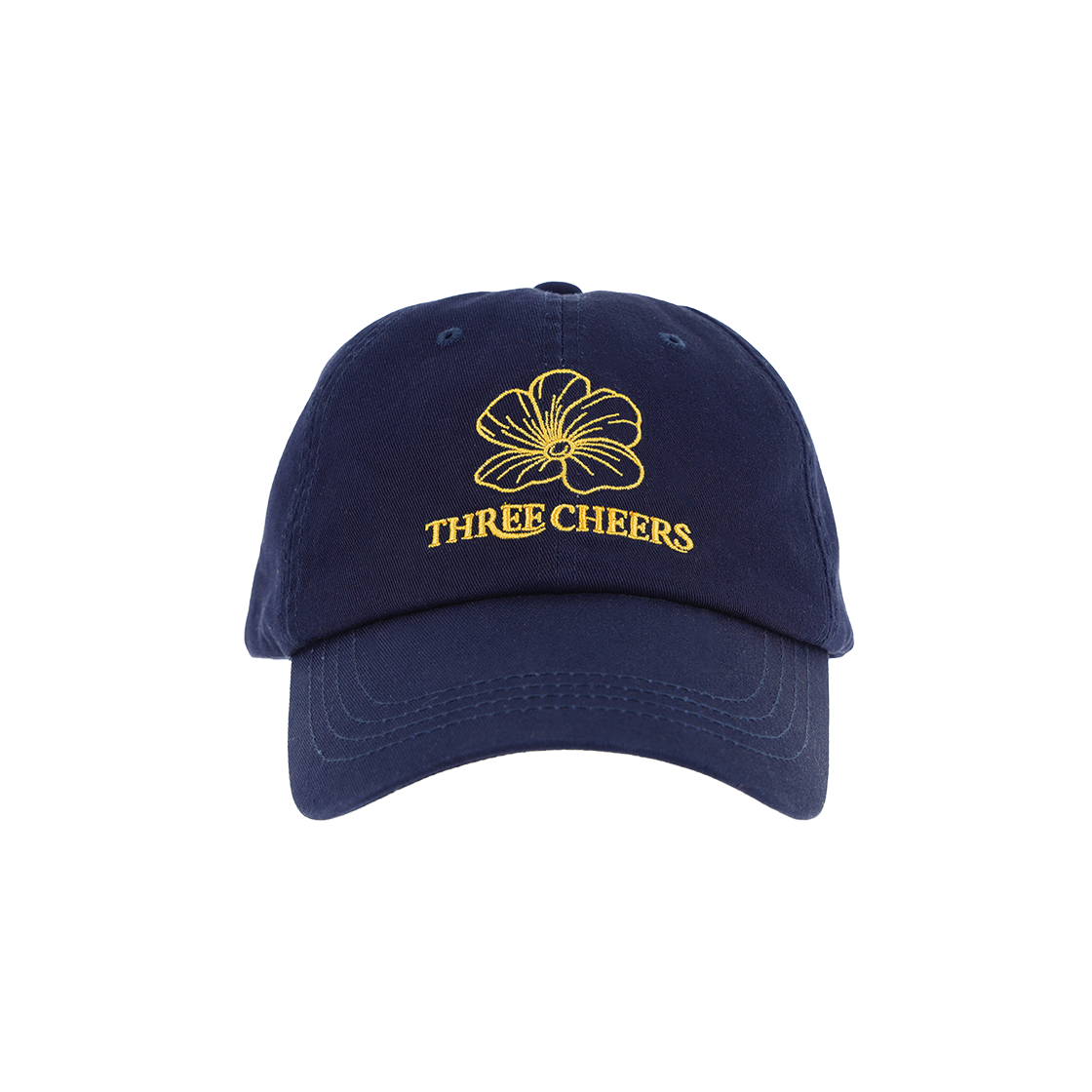 쓰리치얼스 플라워 로고 볼캡 네이비(Threecheers Flower Logo Ballcap Navy)