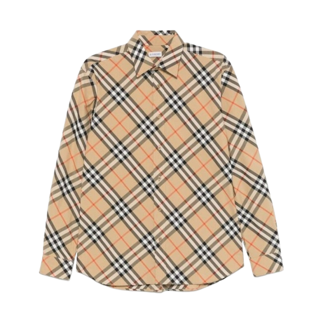 버버리 체크 코튼 셔츠 베이지(Burberry Check Cotton Shirt Beige) - 1