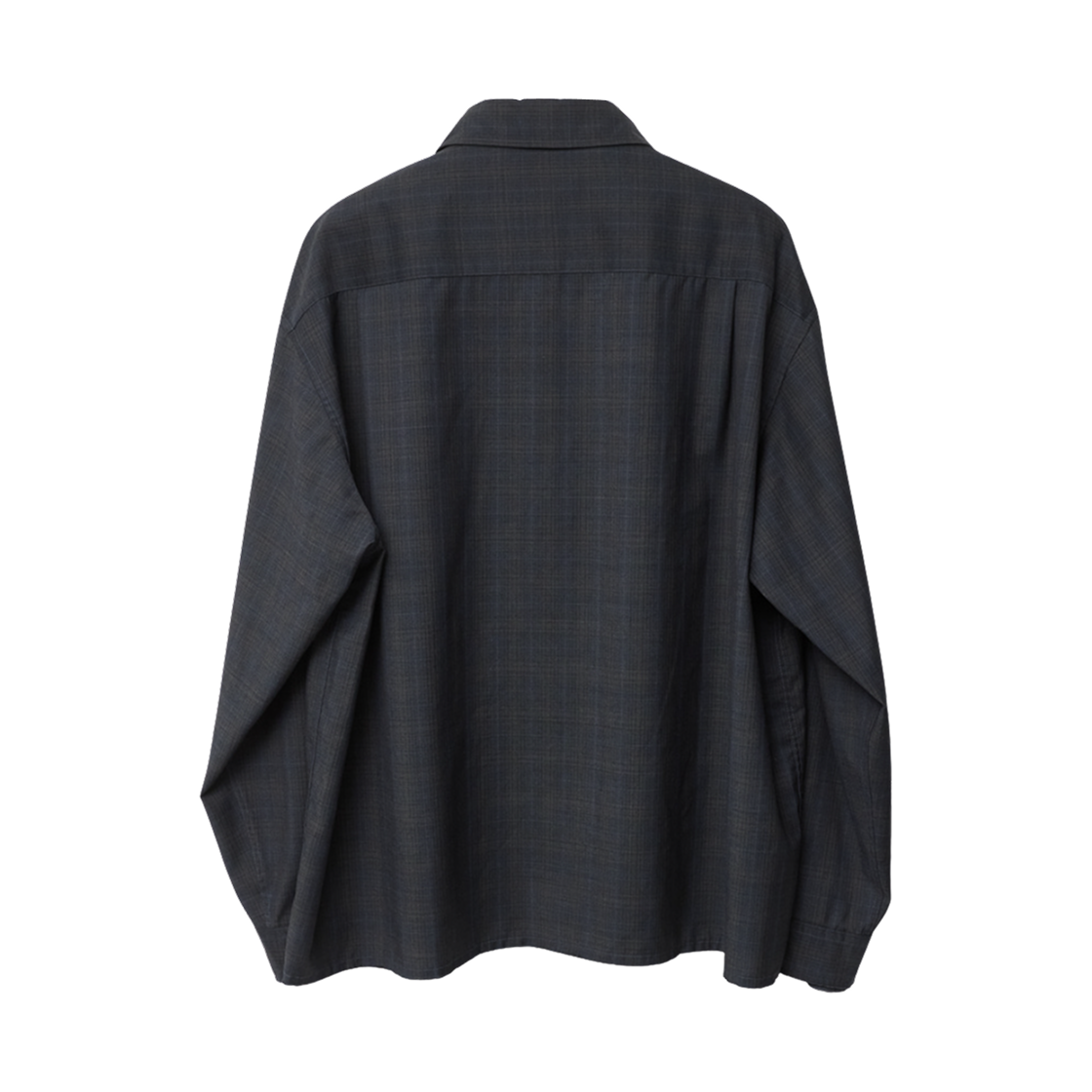 해칭룸 크롭 셔츠 울 체크 그레이(Hatchingroom Crop Shirt Wool Check Grey) - 2