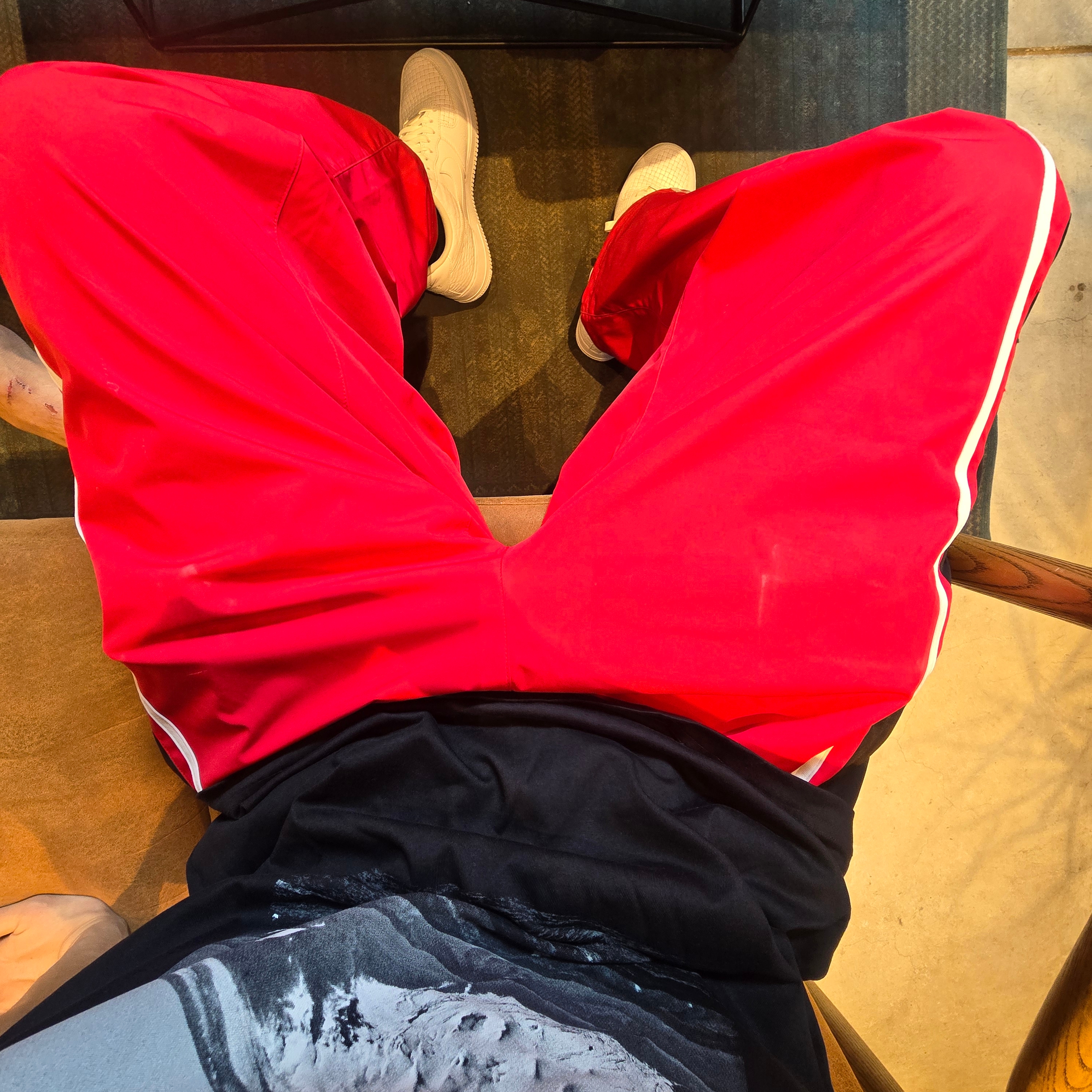 Nike Air Force 1 ’07 LX White, Honda Racing Line Track Pants_Red 착용 스타일