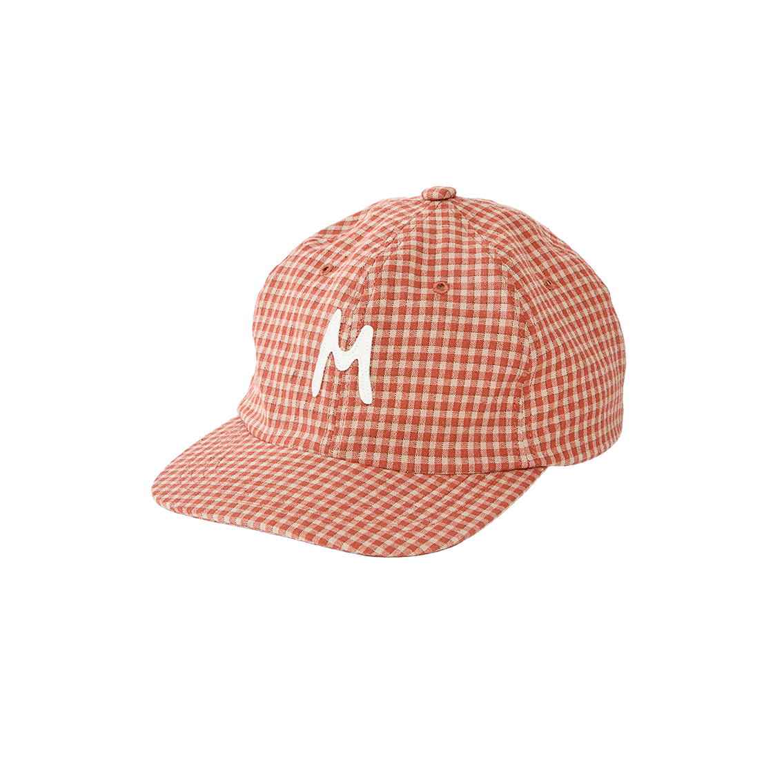 마스포켓 아플리케 크러쉬 캡 레드 체크(Marspocket Applique Crush Cap Red Check)