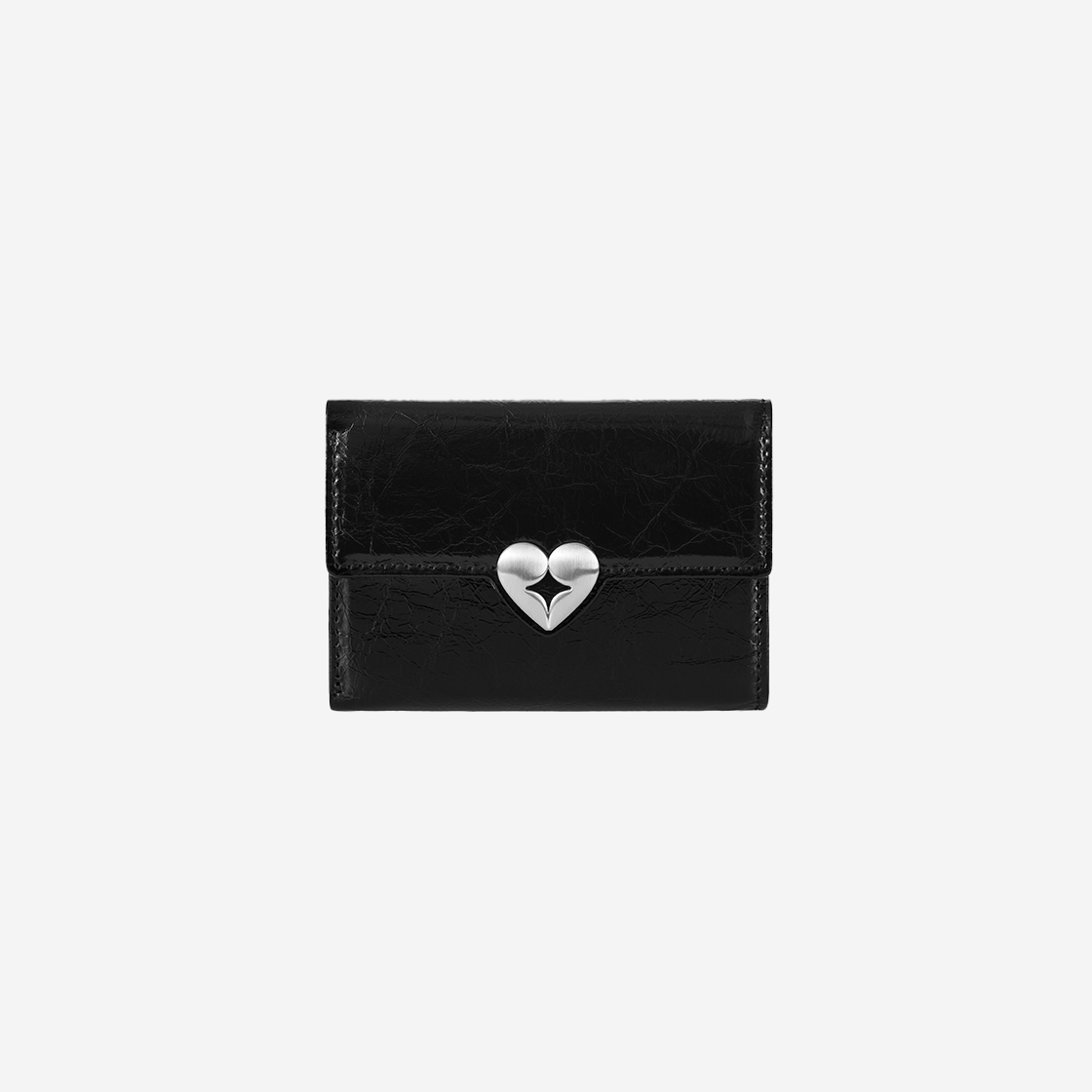 페넥 하티 플랩 월렛 블랙(Fennec Hearty Flap Wallet Black)