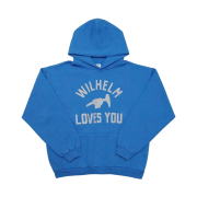 Collect Pieces Wilhelm Loves You Hoodie Aqua Blue