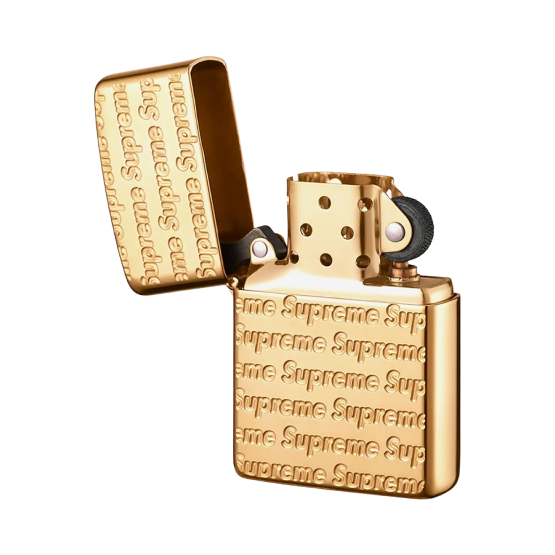 - Supreme Repeat Engraved Zippo Gold - 22FW