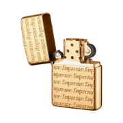 Supreme Repeat Engraved Zippo Gold - 22FW