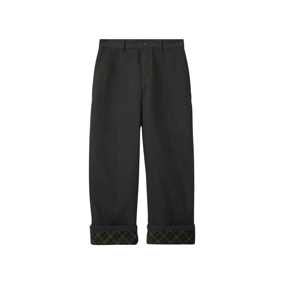 버버리 릴렉스드 체크 라인드 워크 팬츠 블랙(Burberry Relaxed Check Lined Work Pants Black)