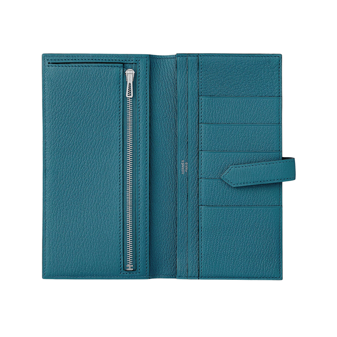 에르메스 베안 월렛 미조레 고트스킨 & 팔라듐 하드웨어 뉴 블루 진(Hermes Bearn Wallet Mysore Goatskin & Palladium New Bleu Jean) - 2