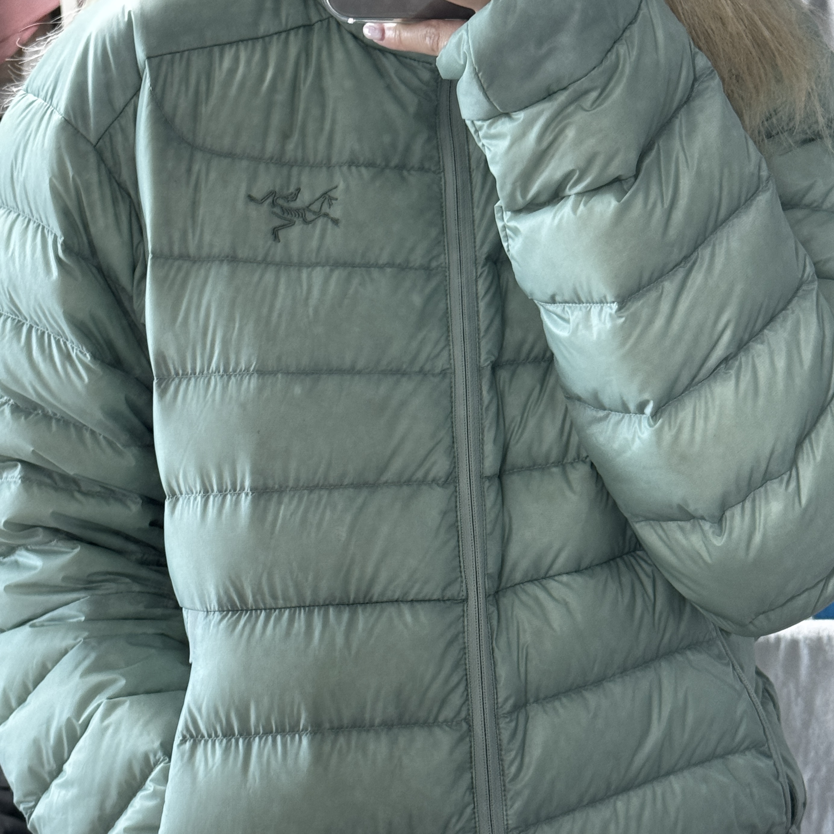 Arc'teryx Cerium Hoody Stone Green 착용 스타일 - 2