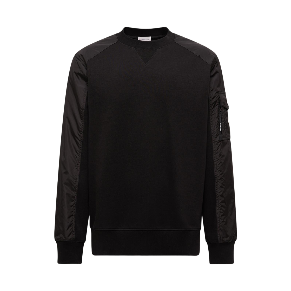 몽클레르 코튼 블렌드 스웨트셔츠 블랙 - 25FW(Moncler Cotton Blend Sweatshirt Black - 25FW) - 2