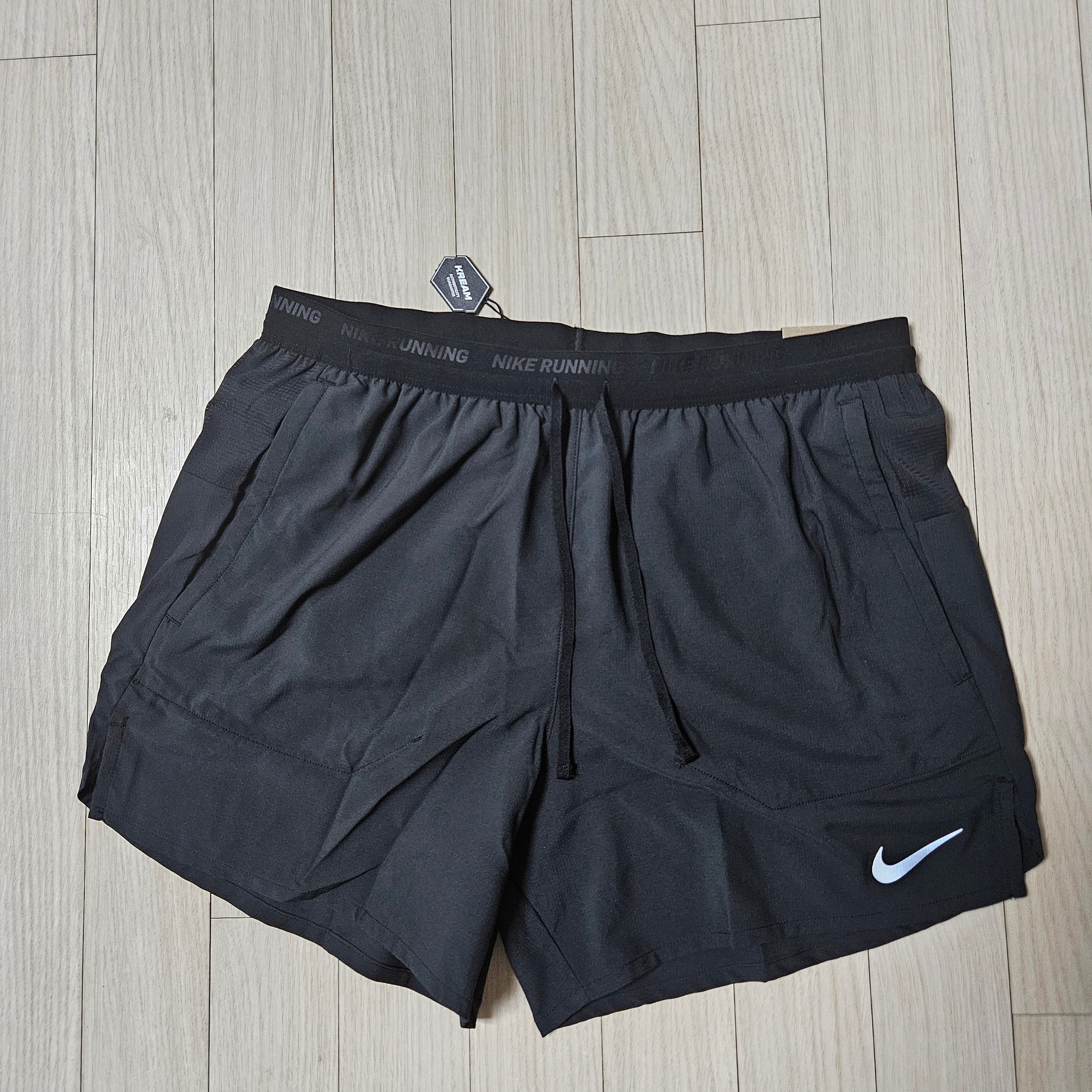 Nike Dri-Fit Stride 5 Inch Brief Lined Running Shorts Black - Asia 착용 스타일