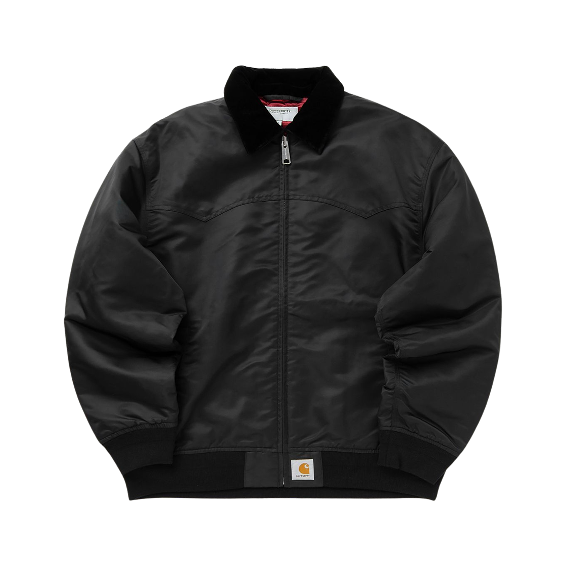 칼하트 WIP 산타 페 알룸니 자켓 블랙 스칼렛(Carhartt WIP Santa Fe Alumni Jacket Black Scarlet)