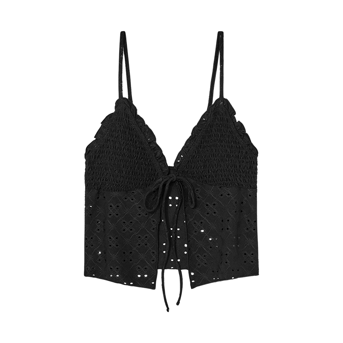 - (W) Glowny Tankini Swim Top Black