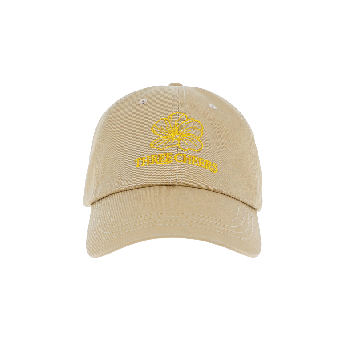 쓰리치얼스 플라워 로고 볼캡 베이지(Threecheers Flower Logo Ballcap Beige)