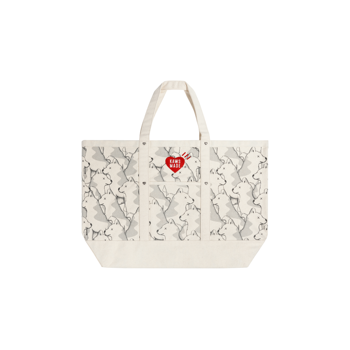휴먼 메이드 x 카우스 토트백 화이트 - 서울 스토어 한정(Human Made x Kaws Tote Bag White - Seoul Store Exclusive)