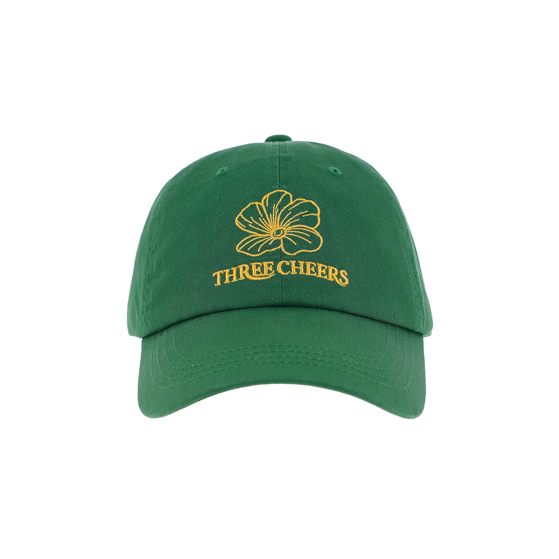 쓰리치얼스 플라워 로고 볼캡 그린(Threecheers Flower Logo Ballcap Green)