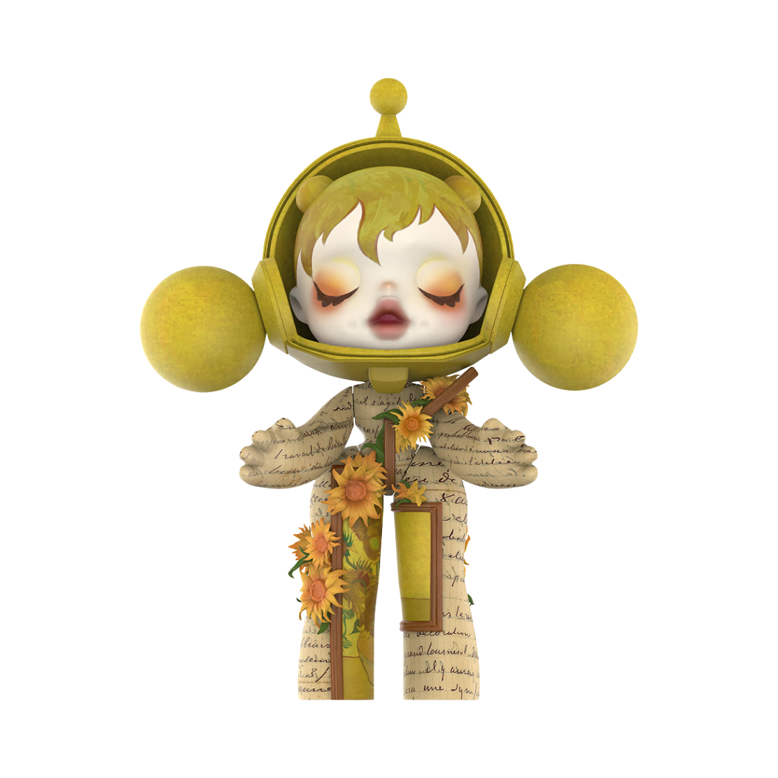 팝마트 스컬판다 반 고흐 뮤지엄 해바라기 400%(Pop Mart Skullpanda Van Gogh Museum Sunflowers 400%)