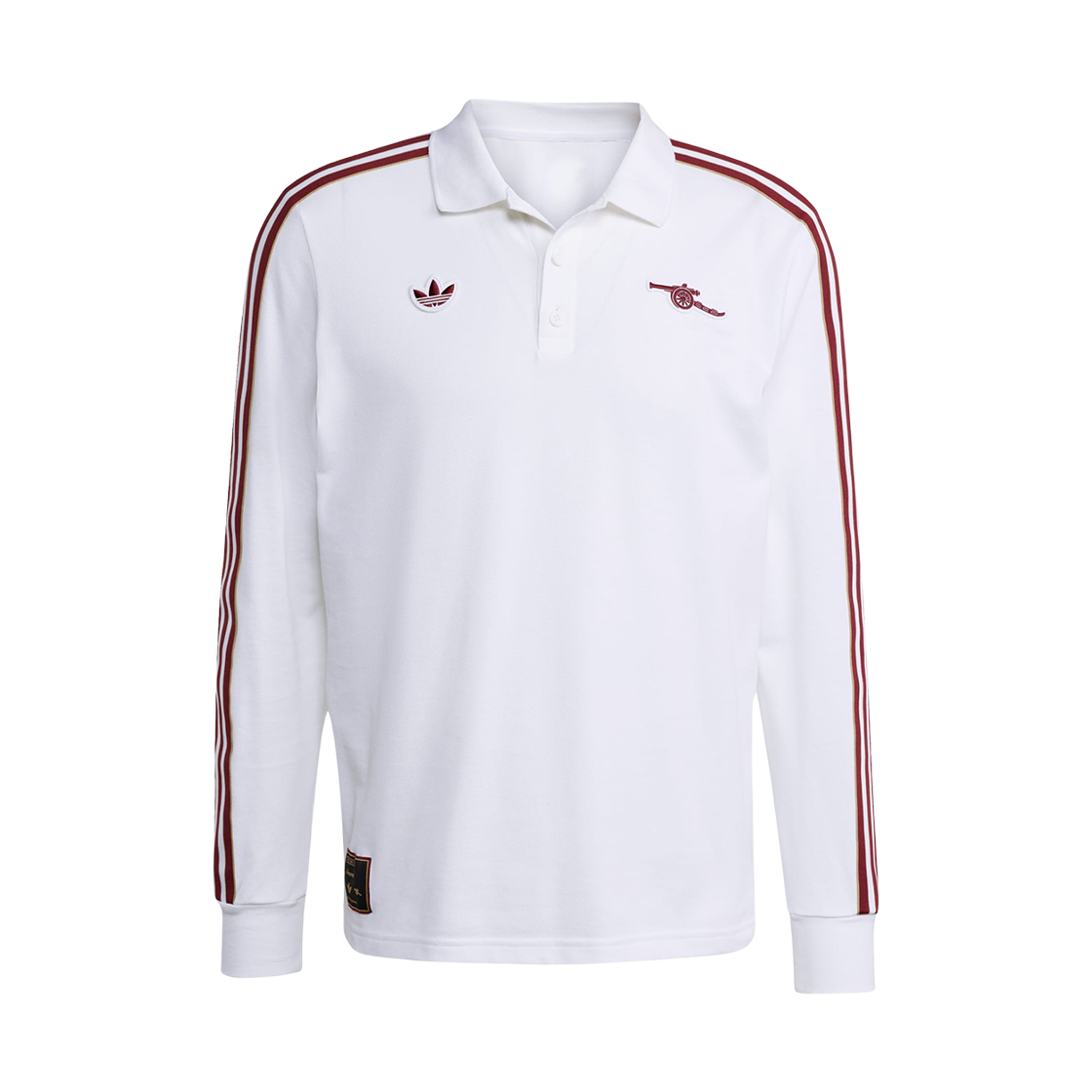 아디다스 아스널 테라스 아이콘 롱슬리브 폴로 셔츠 화이트 - KR 사이즈(Adidas Arsenal Terrace Icon Long Sleeve Polo Shirt White - KR Sizing)