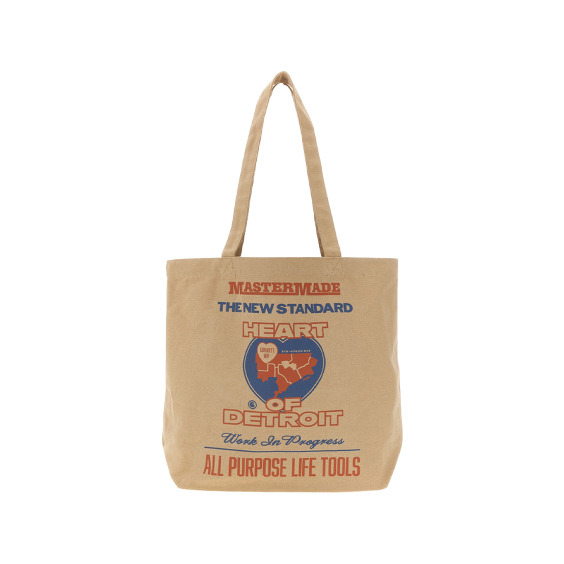 I033975-34G-XX Carhartt WIP Canvas Graphic Tote Bag Beige