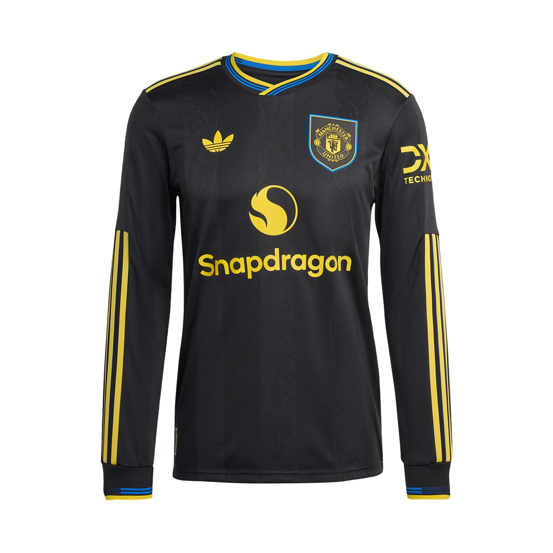 아디다스 맨체스터 유나이티드 2025/26 3rd 어센틱 롱슬리브 저지 블랙 - US 사이즈 (논 마킹 버전)(Adidas Manchester United 2025/26 3rd Authentic Long Sleeve Jersey Black - US Sizing (Non Marking Ver.))