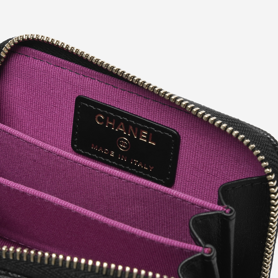 샤넬 지퍼 동전 지갑 샤이니 카프스킨 & 골드 메탈 블랙(Chanel Zipped Coin Purse Shiny Calfskin & Gold Black) - 6