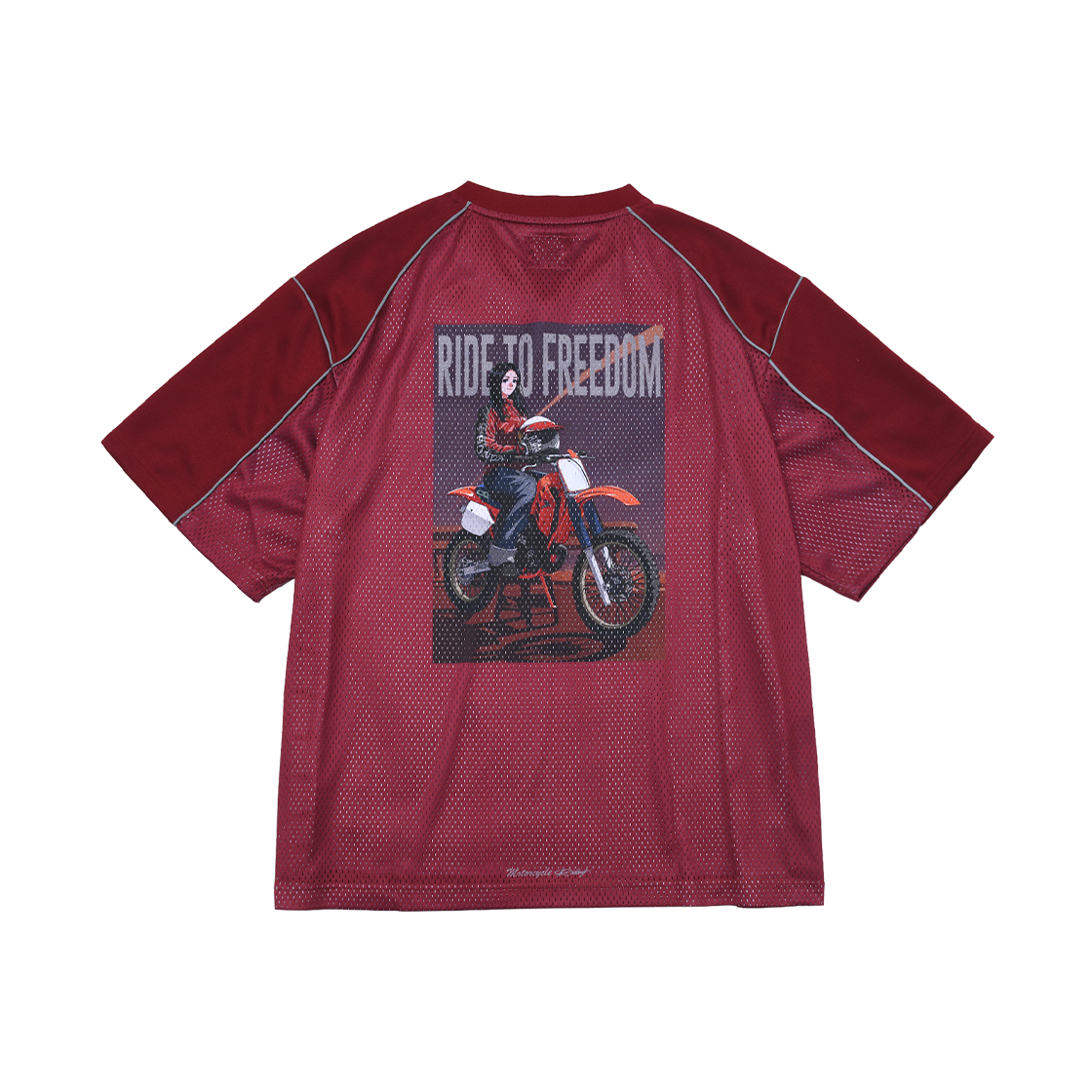[KREAM 단독] 혼다 X 나무13 CR 250 박스 메쉬 숏 슬리브 버건디([KREAM 단독] Honda x Tree13 CR 250 Box Mesh Short Sleeve Burgundy)