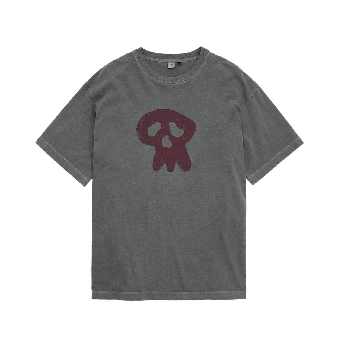 폴리테루 행크 새드 스컬 1/2 티 차콜(Polyteru HANK Sad Skull 1/2 Tee Charcoal) - 1