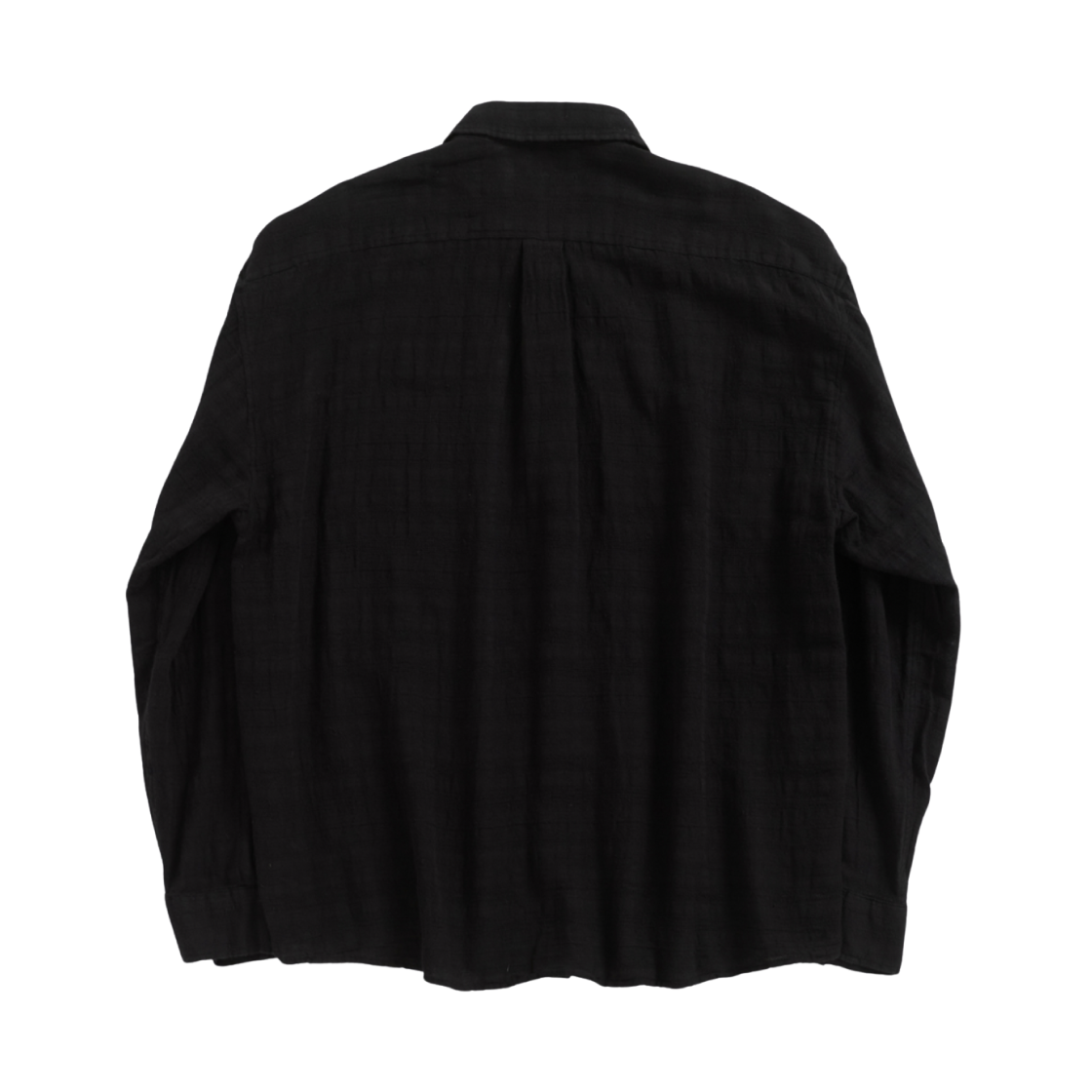해칭룸 클래식 셔츠 거즈 스트라이프 오버 다이드 블랙(Hatchingroom Classic Shirt Gauze Stripe Over Dyed Black) - 2