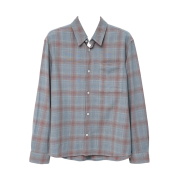 Hatchingroom Museum Shirt Over Dyed Check Charcoal