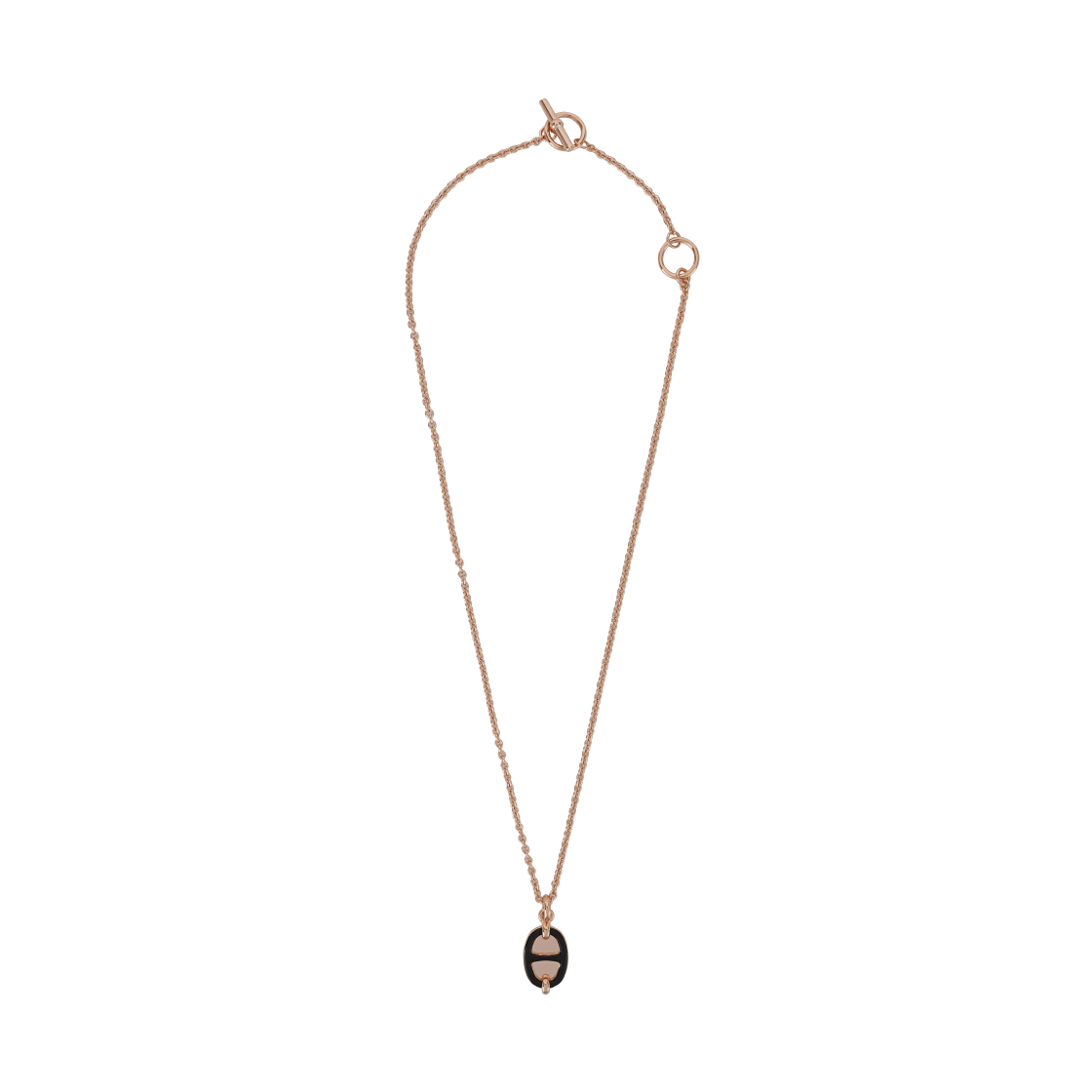 【Hermes】Mini Maillon pendant, small modelローズゴールド W) 에르메스 미니 마이옹 펜던트 스몰 모델 로즈 골드 하드웨어