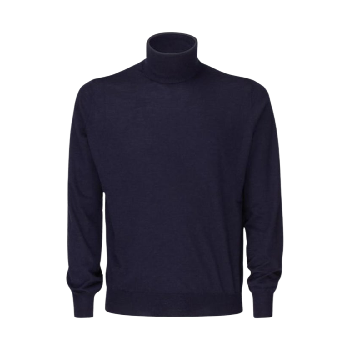 M2400103-CW425 Brunello Cucinelli High Neck Wool Cashmere Knit Navy Blue