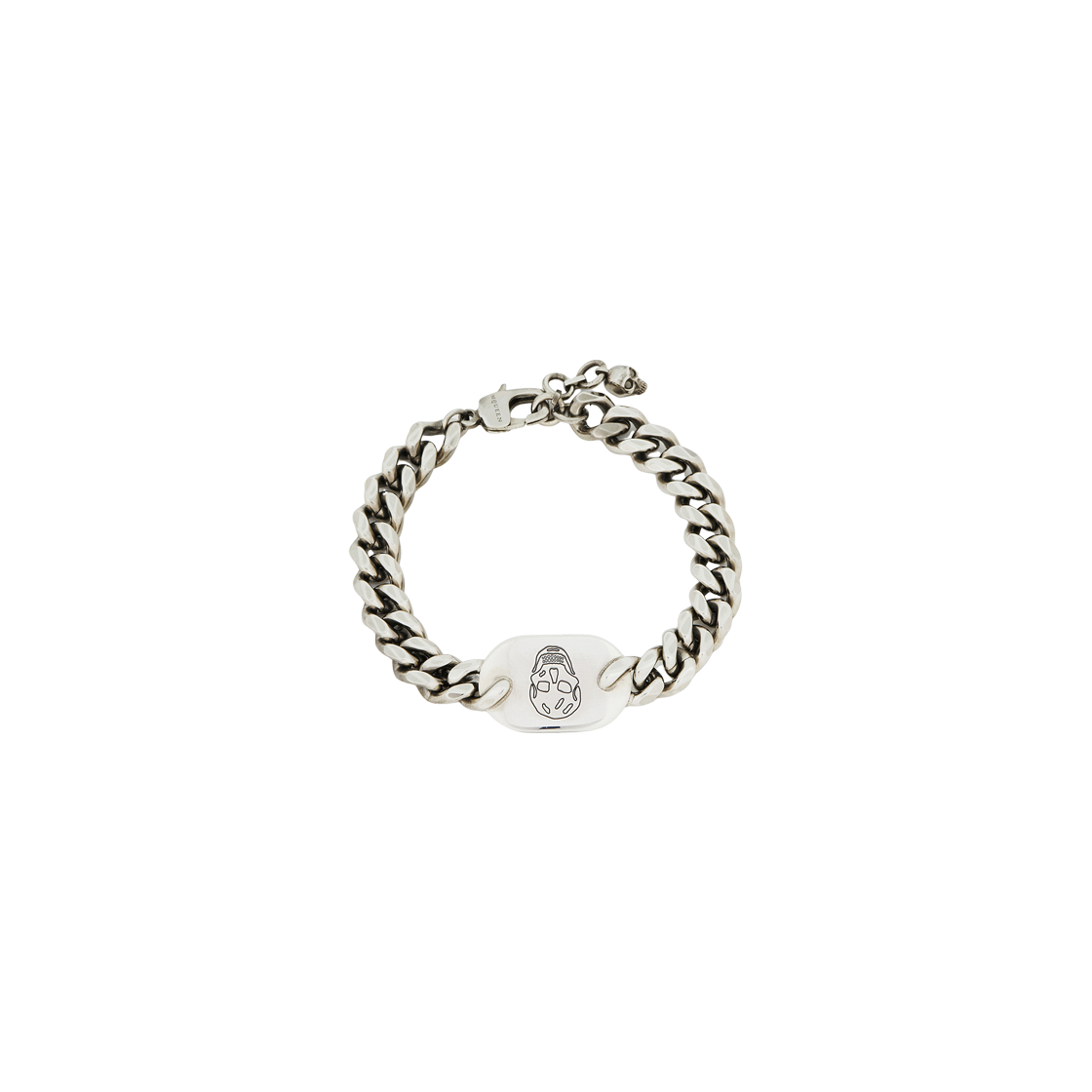 알렉산더 맥퀸 스컬 플레이트 브레이슬릿 실버(Alexander McQueen Skull Plate Bracelet Silver) - 1
