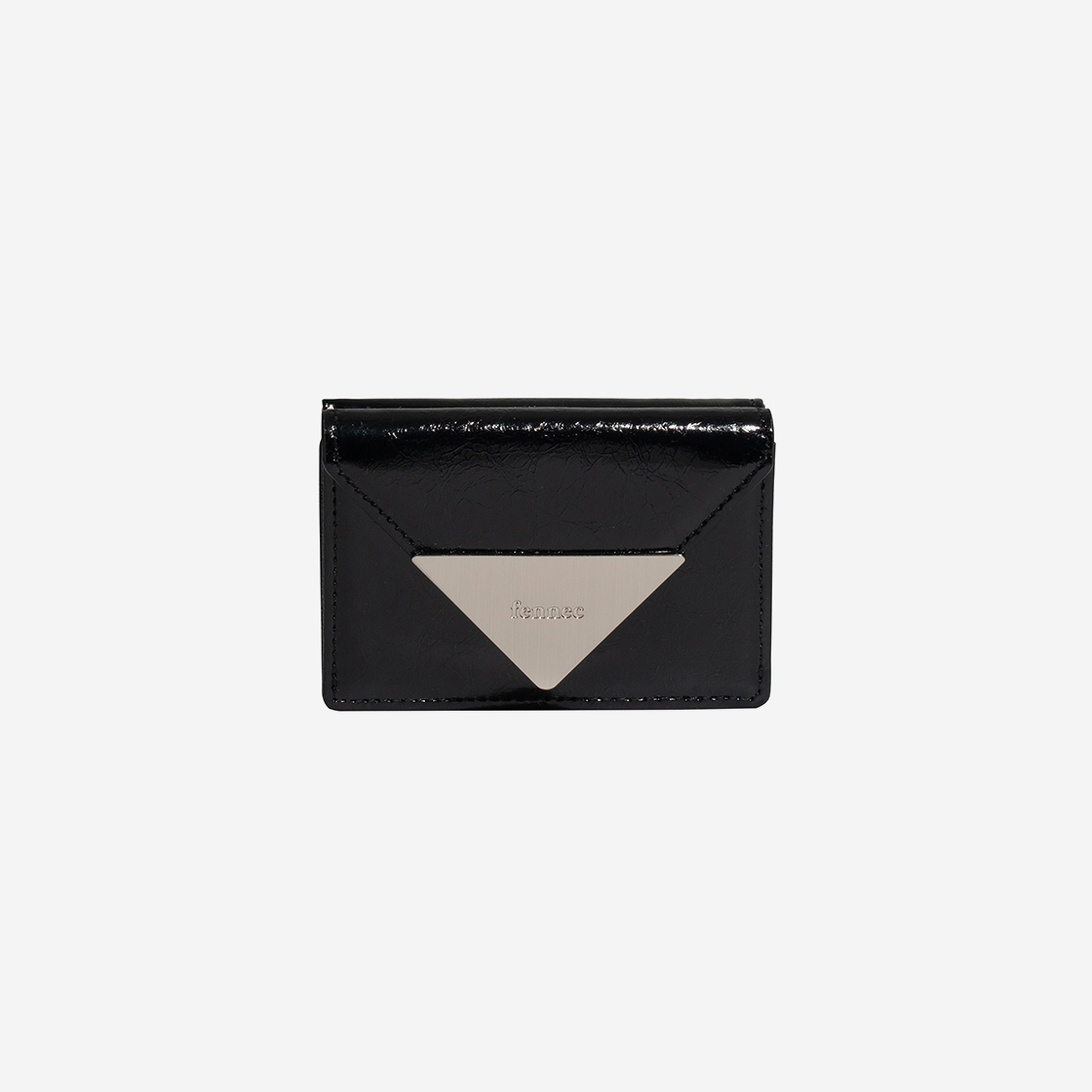 FM2PK07BKF Fennec Crinkle Triangle Triple Wallet D Black