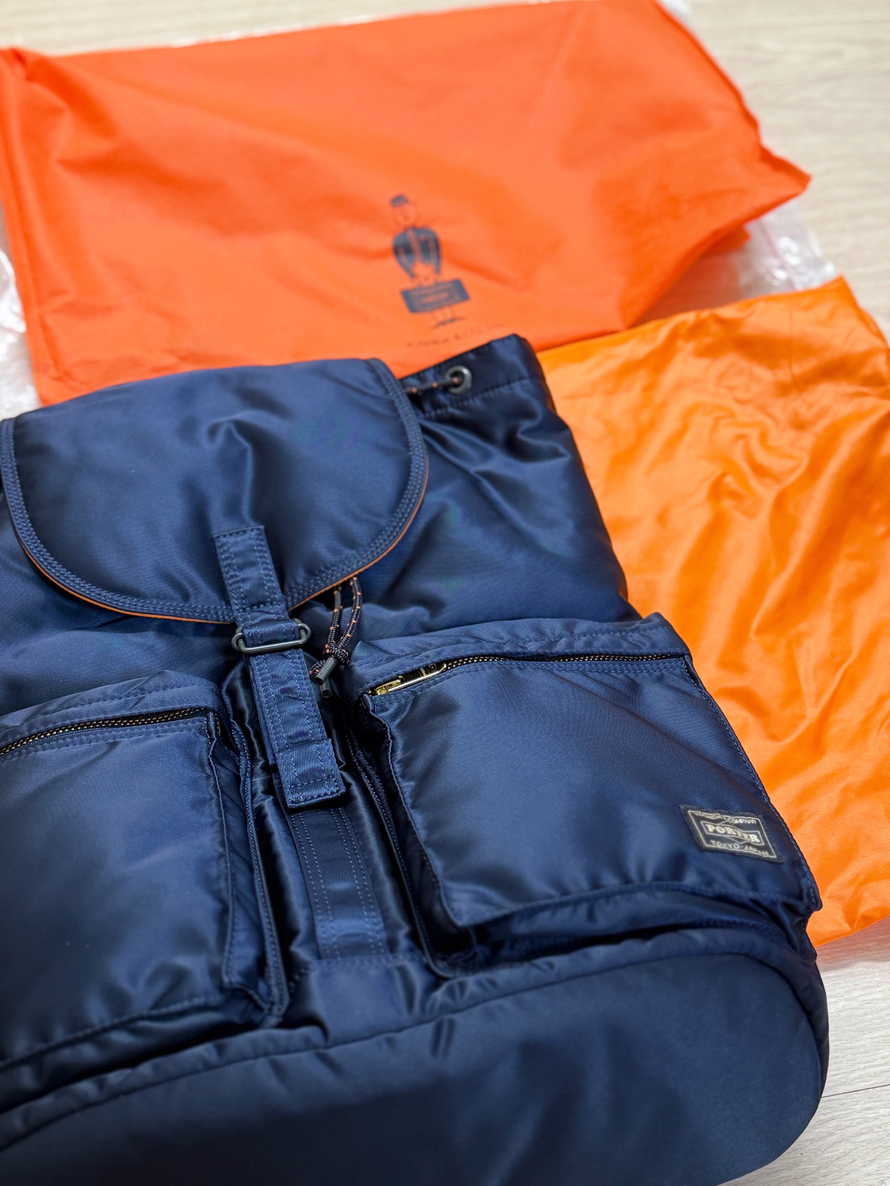 Porter All New Tanker Rucksack Iron Blue 착용 스타일