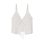 (W) Glowny Tankini Swim Top White