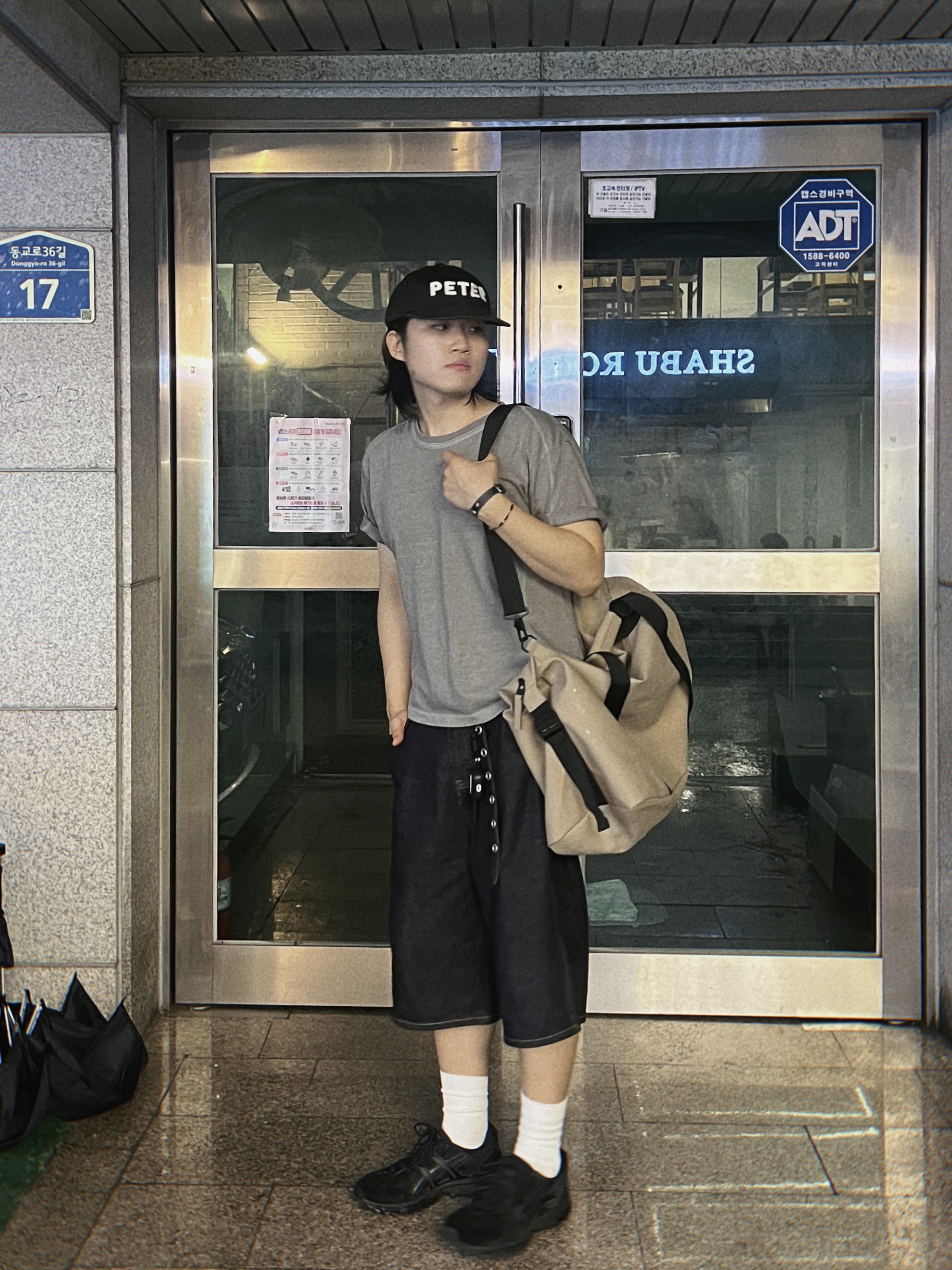 Asics Gel-Sonoma 15-50 Black, My Name is Peter 6-Panel Peter Cap Black 착용 스타일