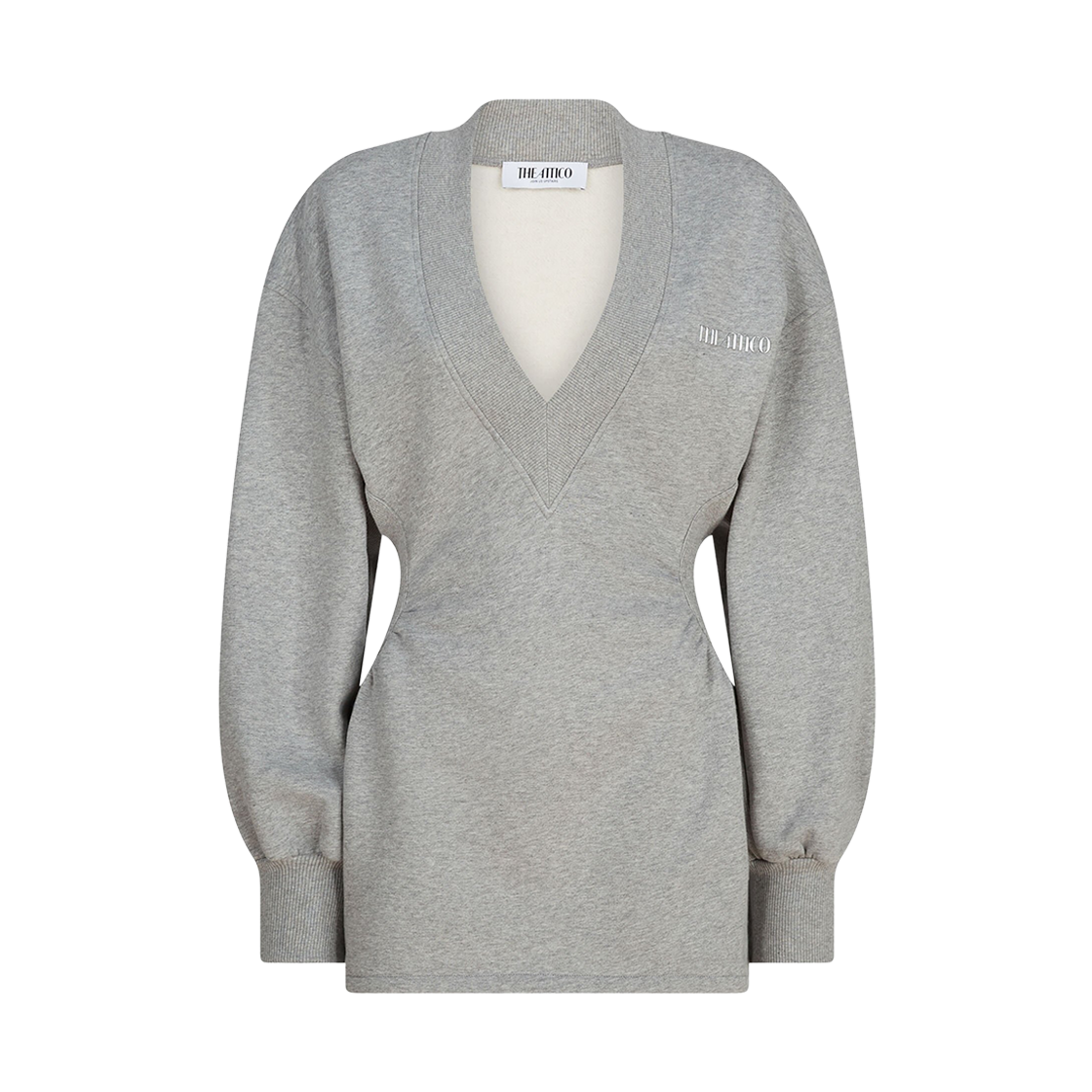(W) 디 아티코 미니 드레스 멜란지 그레이((W) The Attico Mini Dress Melange Grey)