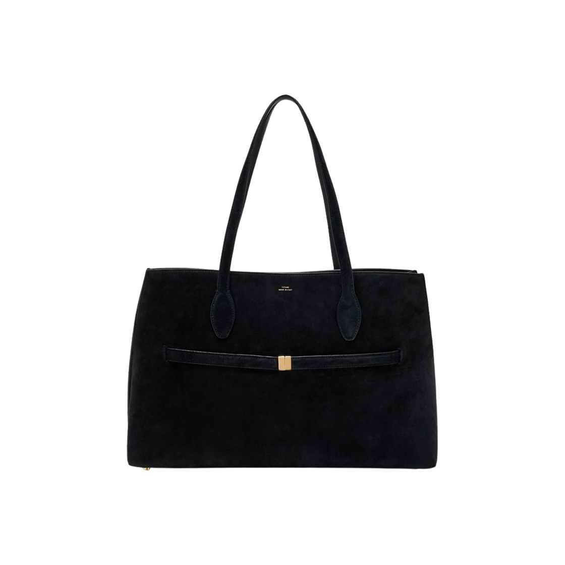 253-WAL0073-LE0004-001 Toteme Suede Lounge Tote Bag Black