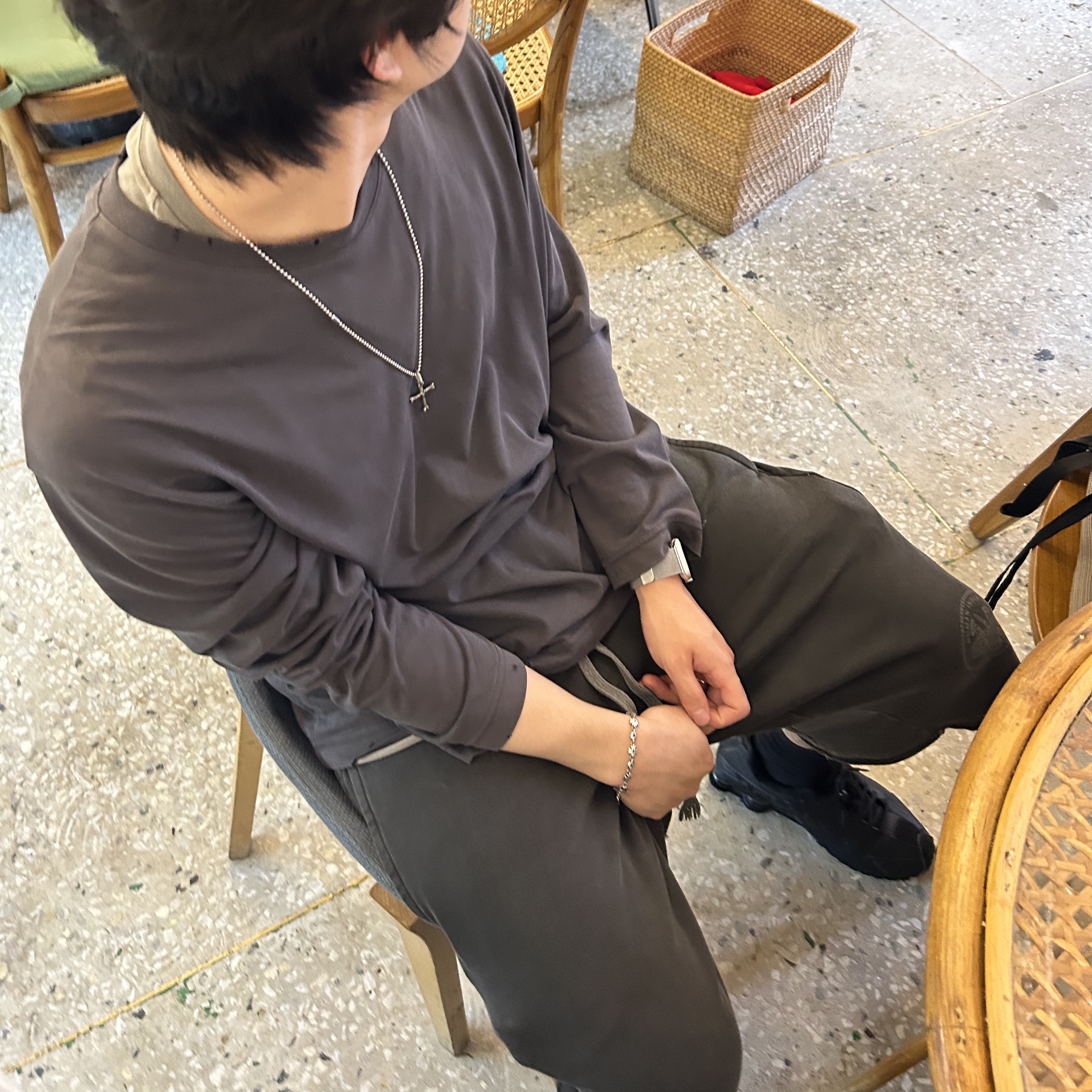 Polyteru Human Index Human 1/2 Sweat Pants Charcoal, (W) Nike Shox R4 Black 착용 스타일