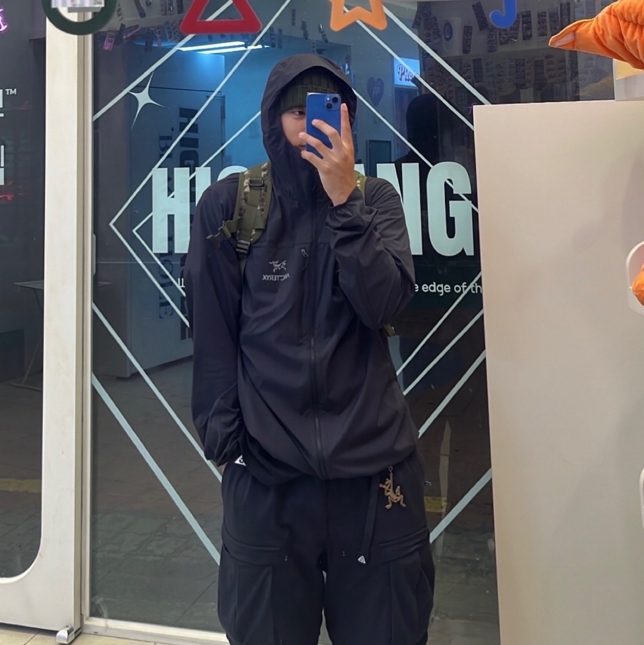 Arc'teryx Squamish Hoody Black 착용 스타일