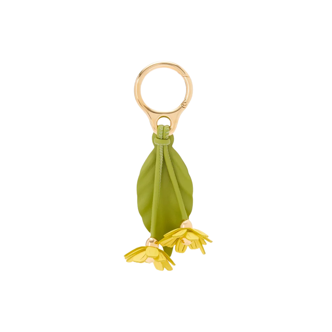로에베 클래식 카프스킨 캐모마일 플라워 참 옐로우 그린(Loewe Chamomile Flower Charm in Classic Calfskin Yellow Green) - 1