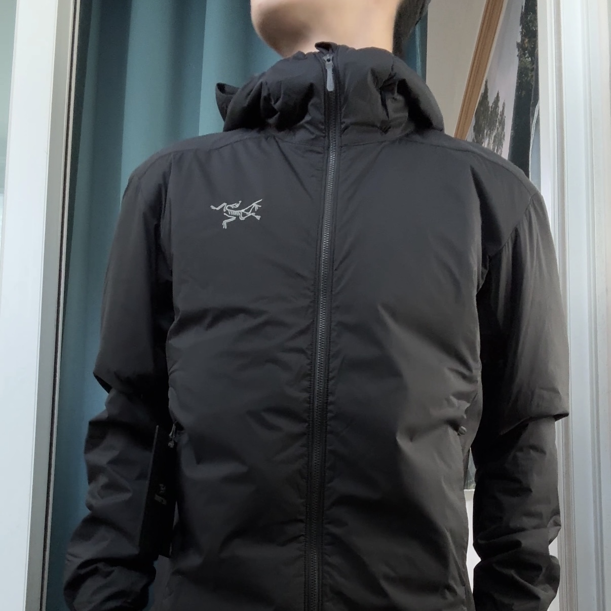 Arc'teryx Atom Hoody Black 착용 스타일