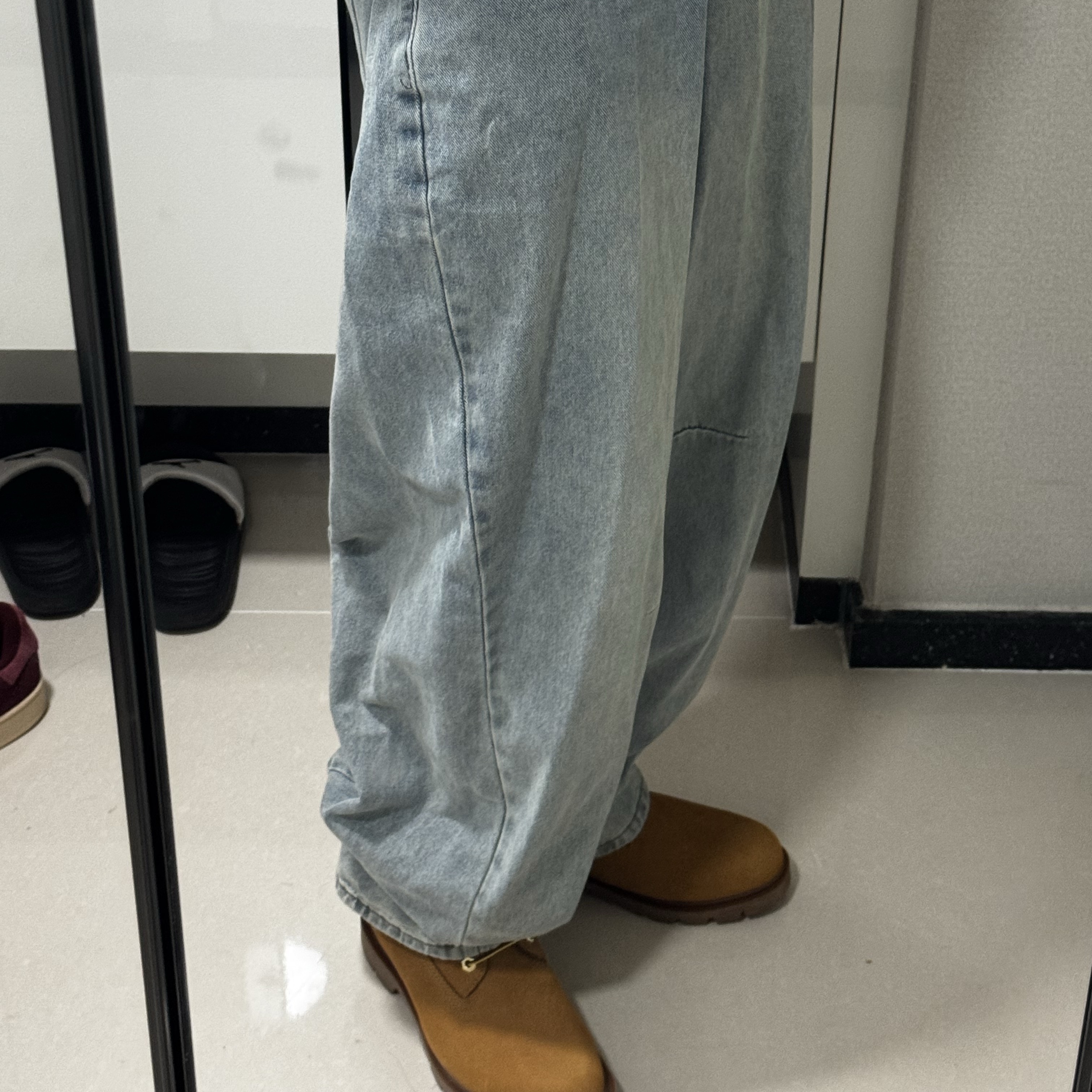 Timberland 6 Inch Laceup Basic Boots Wheat Brown - Wide 착용 스타일 - 3