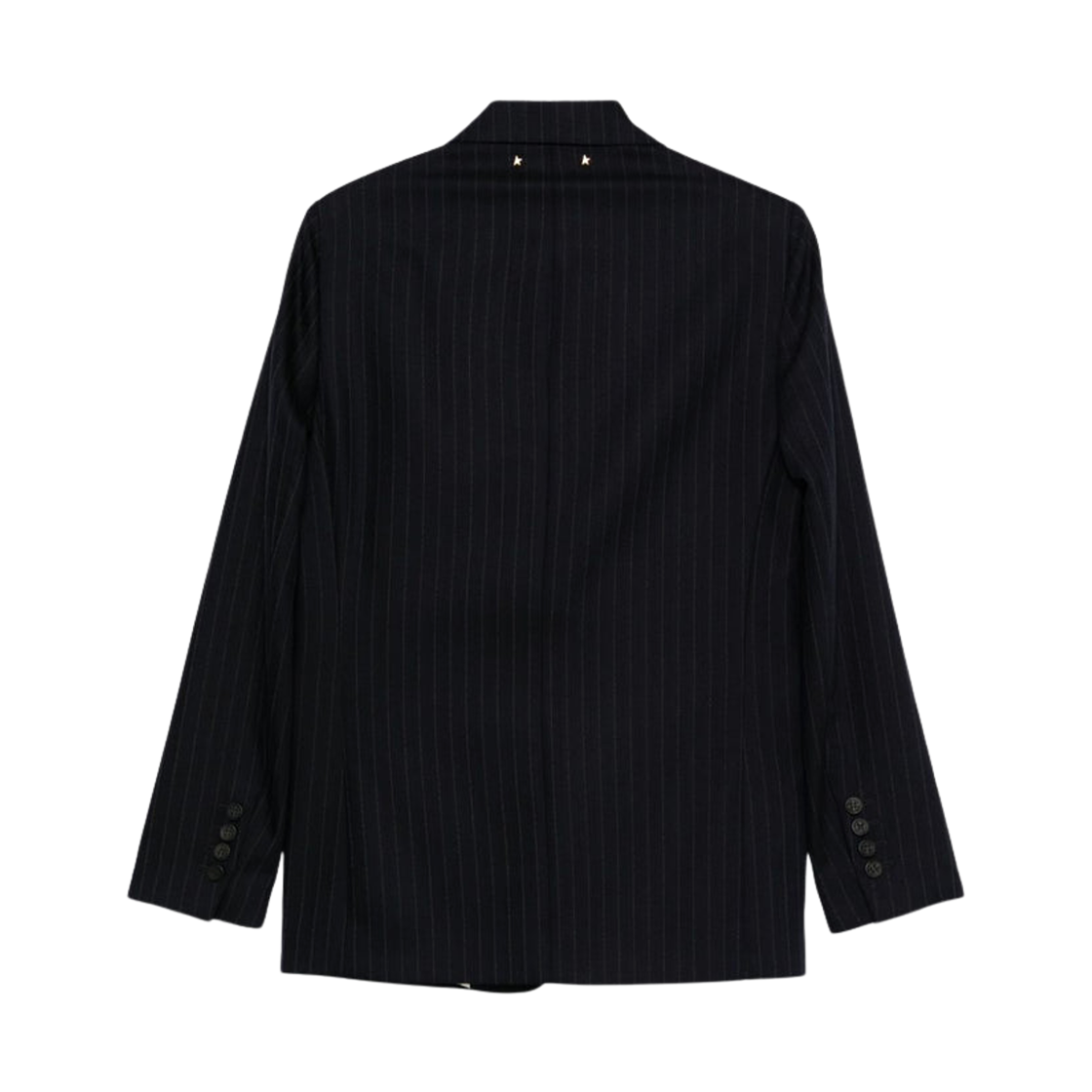 (W) 골든구스 핀스트라이프 싱글 브레스티드 블레이저 네이비((W) Golden Goose Pinstripe Single Breasted Blazer Navy) - 2