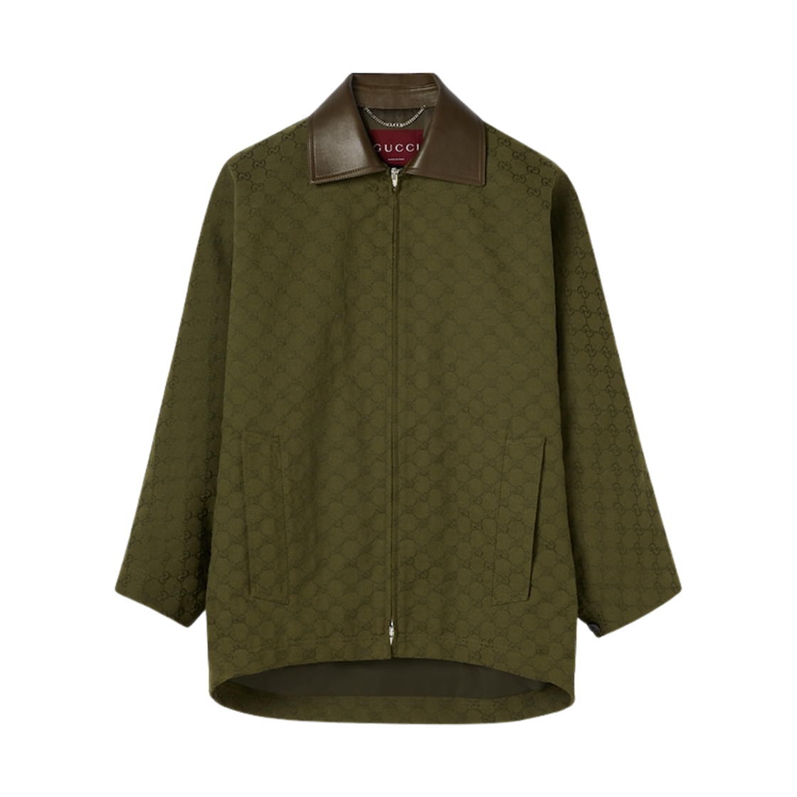 826626-Z8B1O-3602 (W) Gucci GG Canvas Jacket Forest Green