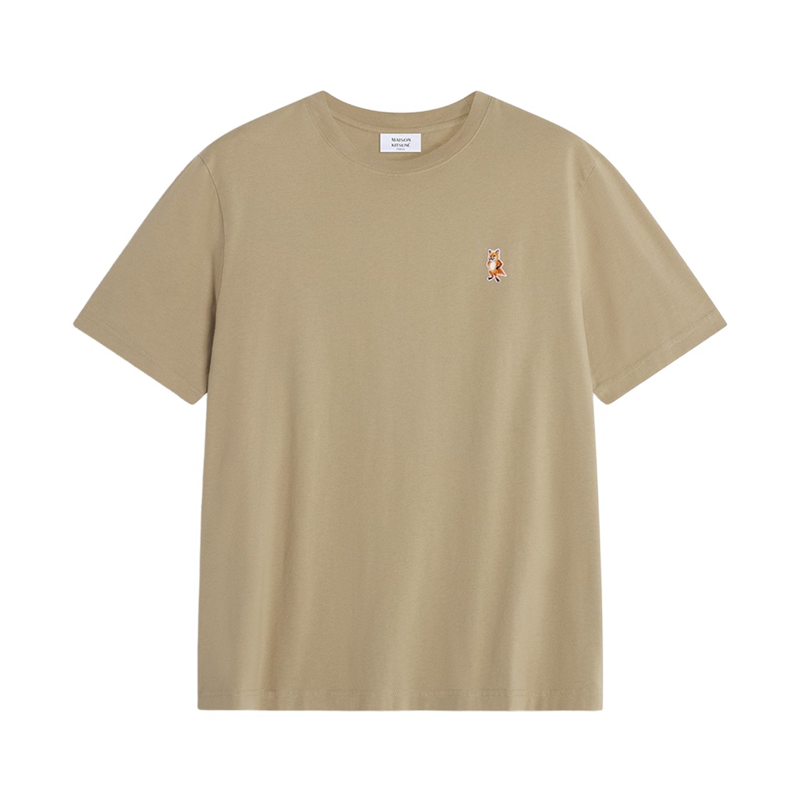 PM00123KJ7026-0302 Maison Kitsune Standing Fox Comfort T-Shirt Concrete Beige